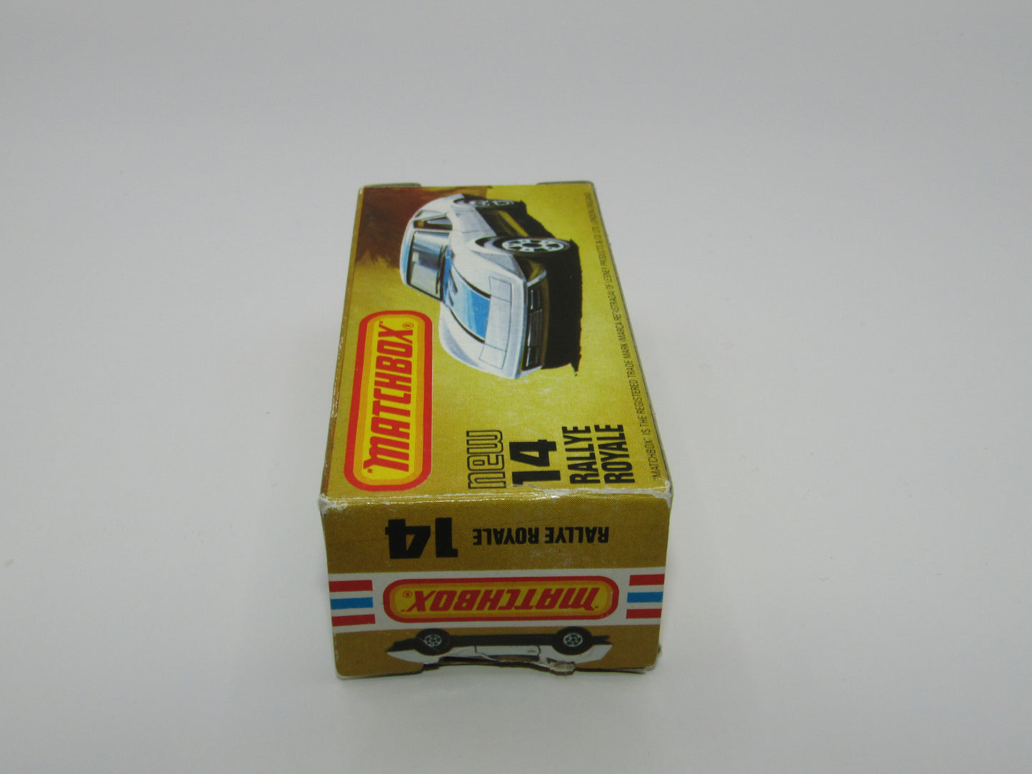 Matchbox Superfast No 14D Rallye Royale (Monteverdi Hai Cast) Clear Windows 5 Spoke Wheels, USA Picture Box
