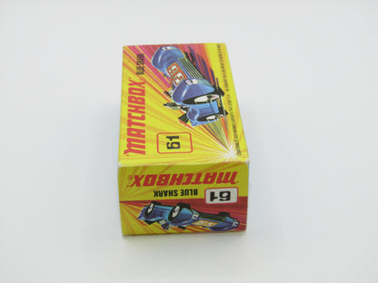 Matchbox Superfast 61B Blue Shark Metallic Blue SILVER Base
