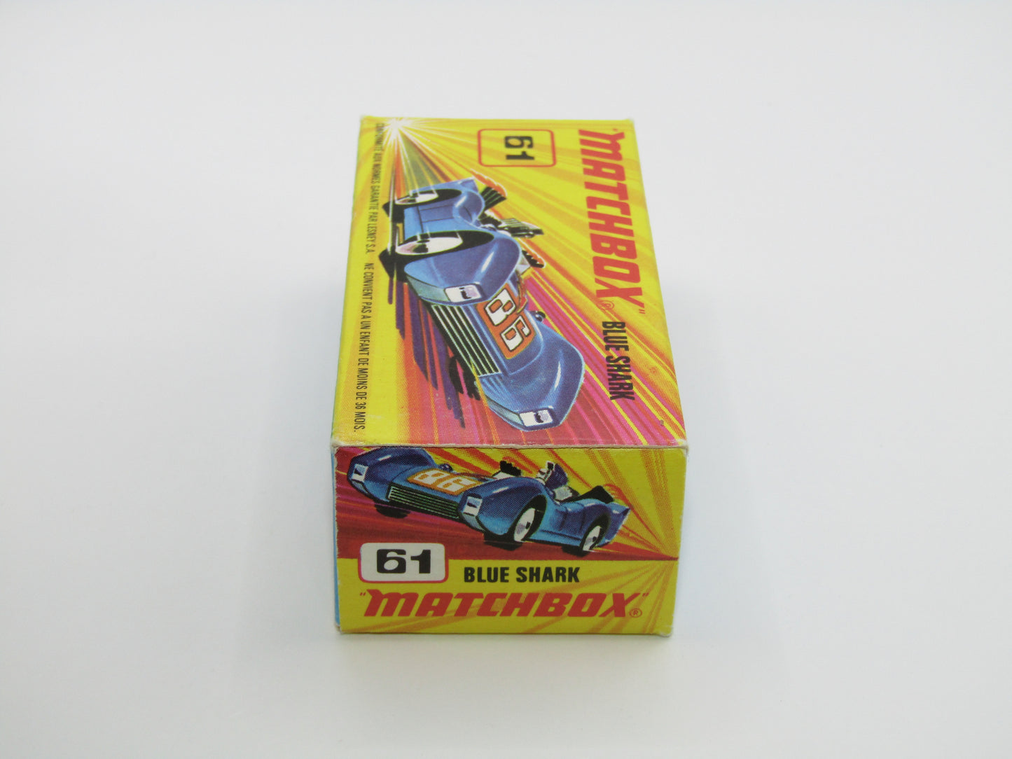 Matchbox Superfast 61B Blue Shark Metallic Blue SILVER Base