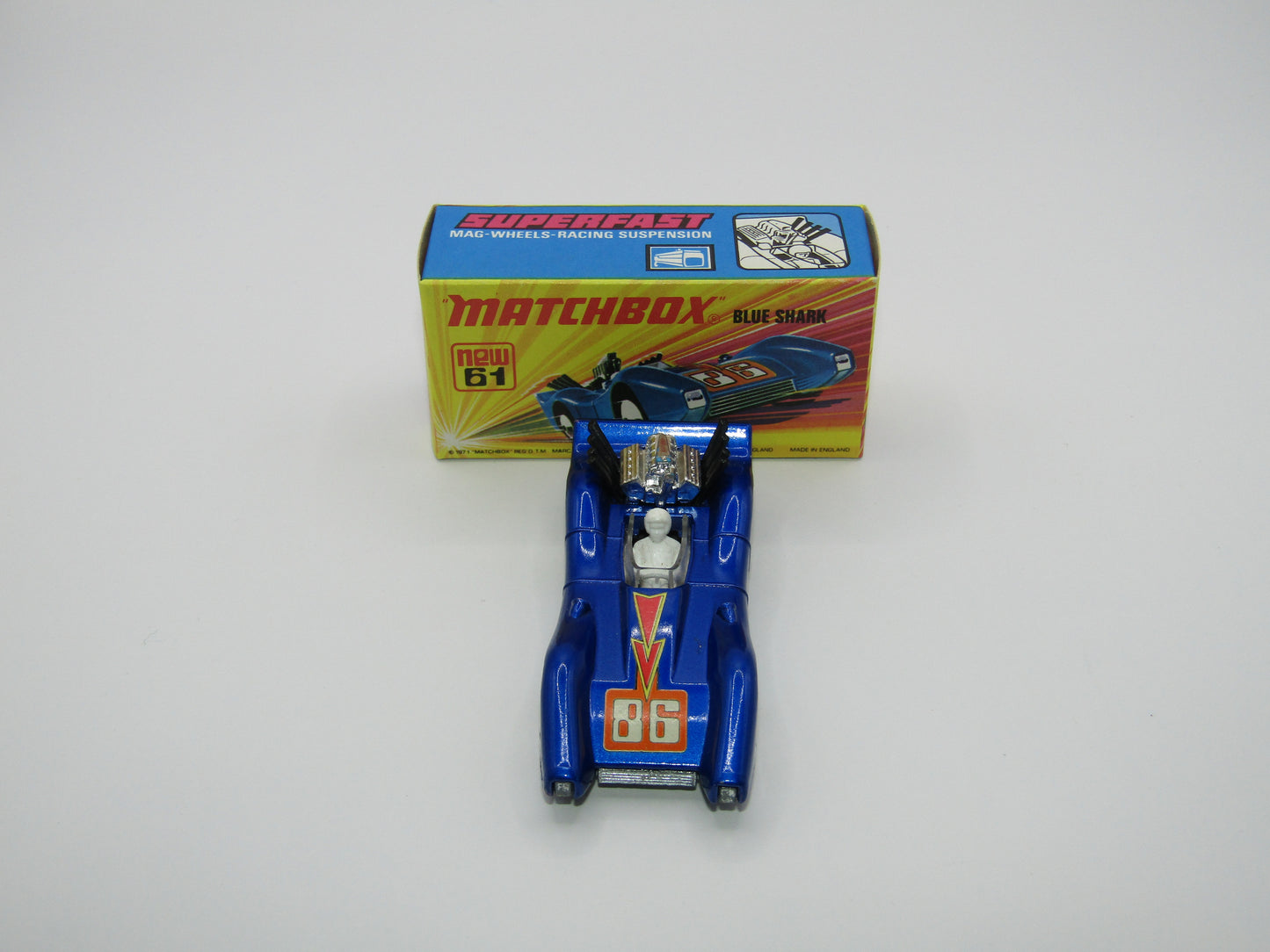 Matchbox Superfast 61B Blue Shark 1st Release LIGHT Metallic Blue