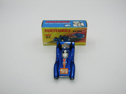 Matchbox Superfast 61B Blue Shark 1st Release LIGHT Metallic Blue