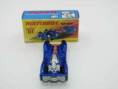 Matchbox Superfast 61B Blue Shark 1st Release LIGHT Metallic Blue