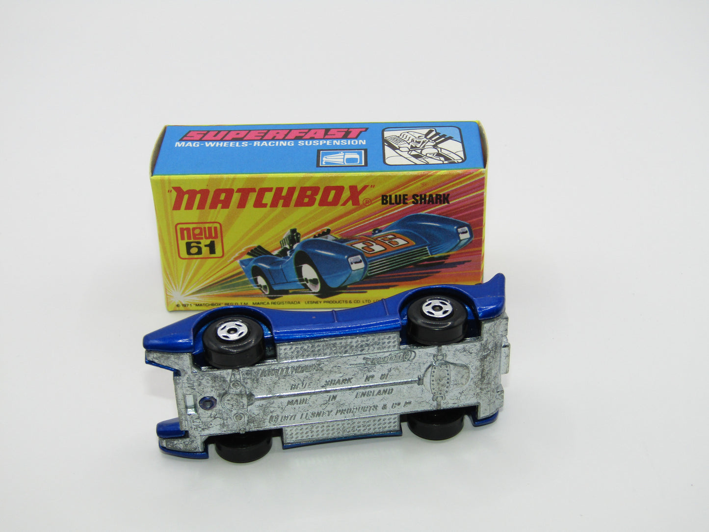 Matchbox Superfast 61B Blue Shark 1st Release LIGHT Metallic Blue