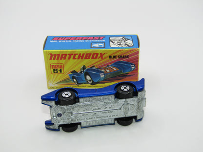 Matchbox Superfast 61B Blue Shark 1st Release LIGHT Metallic Blue