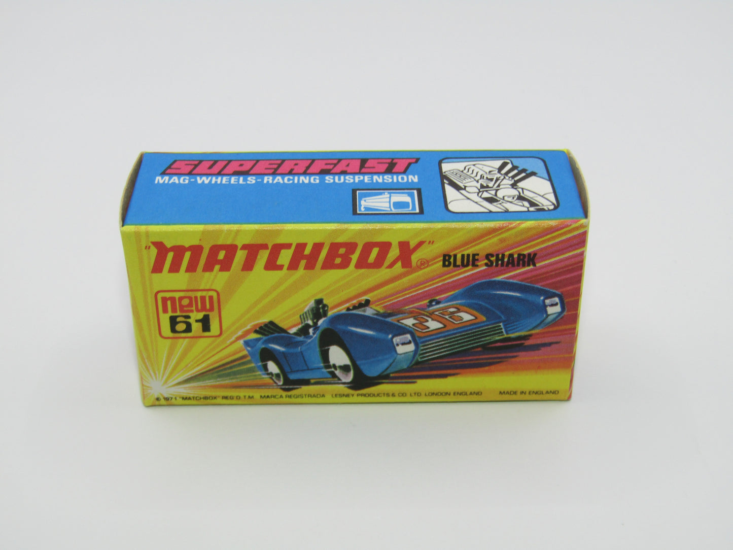 Matchbox Superfast 61B Blue Shark 1st Release LIGHT Metallic Blue