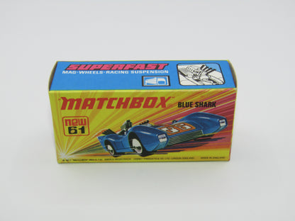 Matchbox Superfast 61B Blue Shark 1st Release LIGHT Metallic Blue