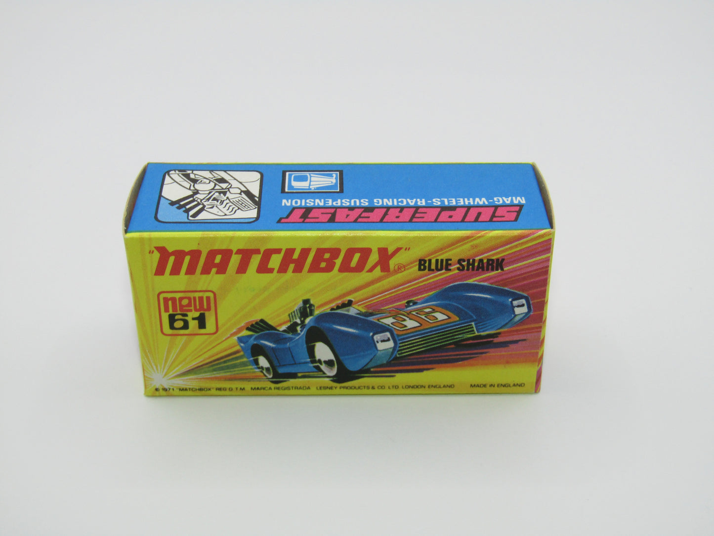 Matchbox Superfast 61B Blue Shark 1st Release LIGHT Metallic Blue