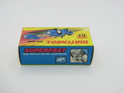 Matchbox Superfast 61B Blue Shark 1st Release LIGHT Metallic Blue