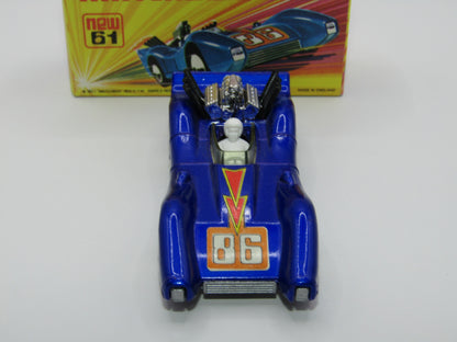 Matchbox Superfast 61B Blue Shark Light Amber Windows SILVER Base