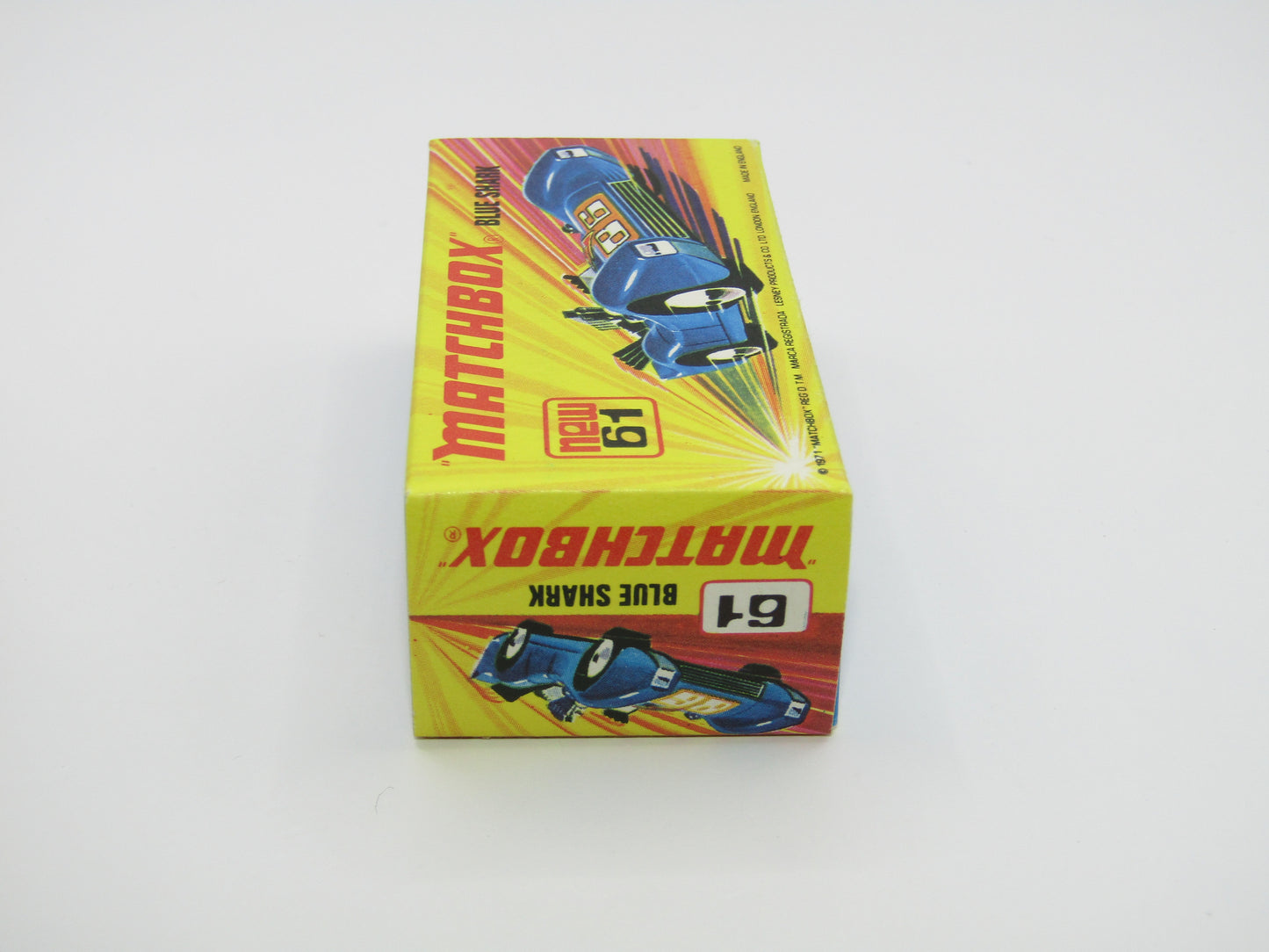 Matchbox Superfast 61B Blue Shark Light Amber Windows SILVER Base