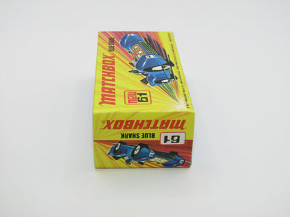 Matchbox Superfast 61B Blue Shark Light Amber Windows SILVER Base