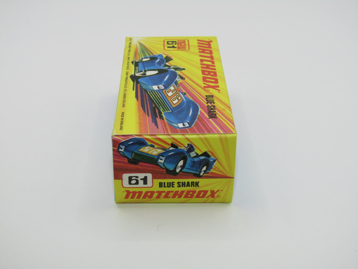 Matchbox Superfast 61B Blue Shark Light Amber Windows SILVER Base