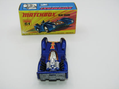 Matchbox Superfast 61B Blue Shark ORANGE Windows Unpainted Base