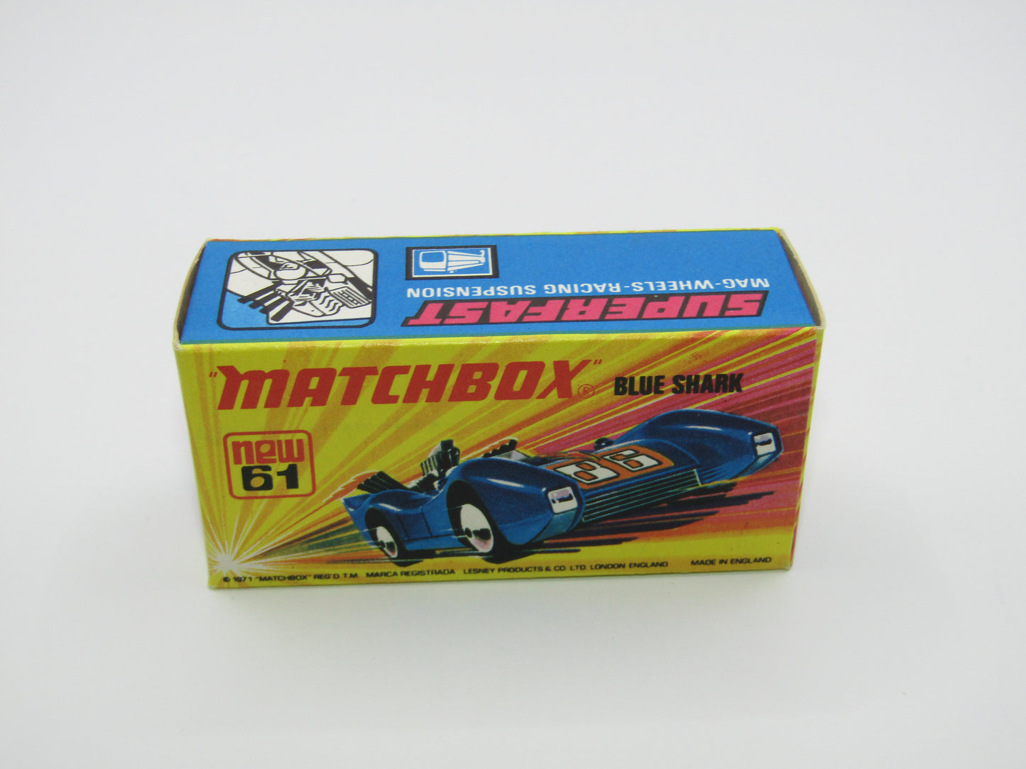 Matchbox Superfast 61B Blue Shark ORANGE Windows Unpainted Base
