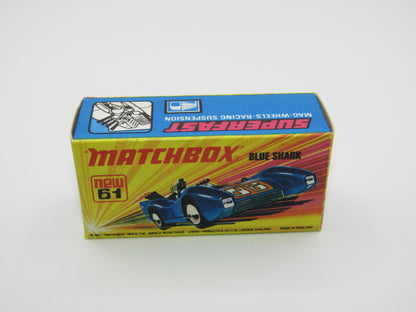 Matchbox Superfast 61B Blue Shark ORANGE Windows Unpainted Base