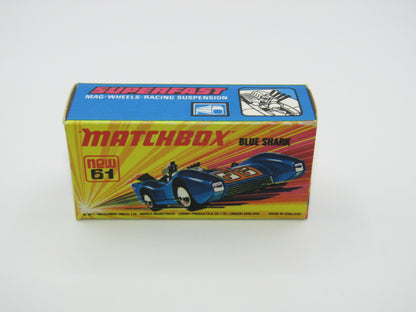 Matchbox Superfast 61B Blue Shark ORANGE Windows Unpainted Base
