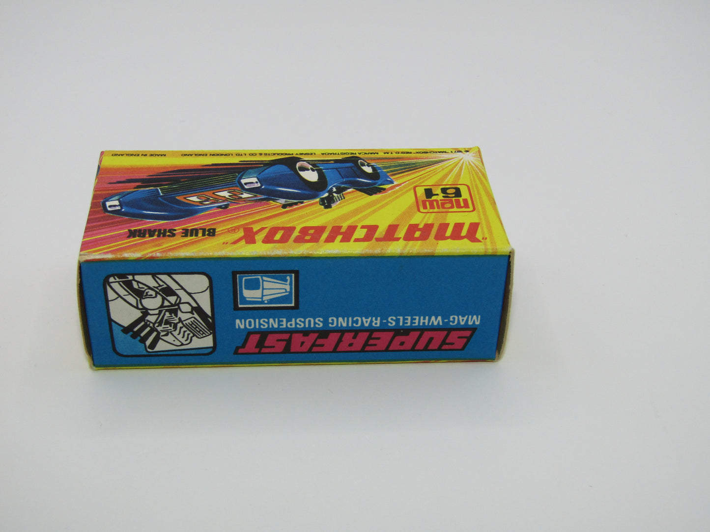 Matchbox Superfast 61B Blue Shark ORANGE Windows Unpainted Base