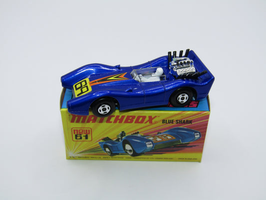 Matchbox Superfast 61B Blue Shark 69 Label (Turbo Fury) Unpainted Base