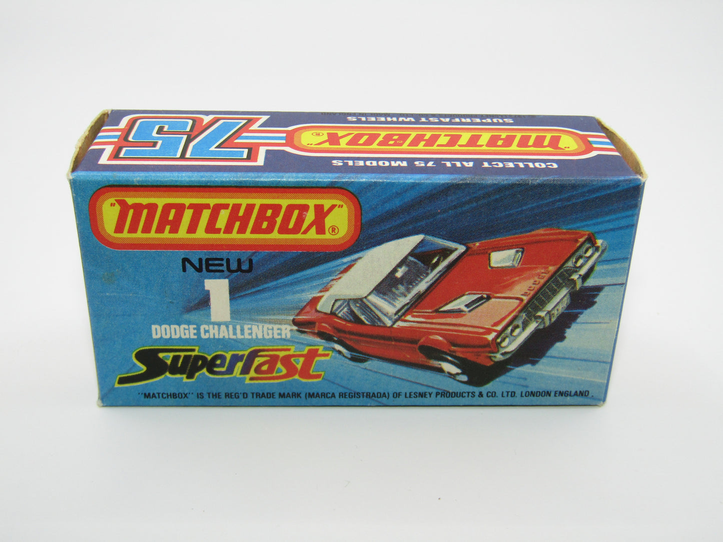 Matchbox Superfast 1C Dodge Challenger Light Blue SMOKE Windows