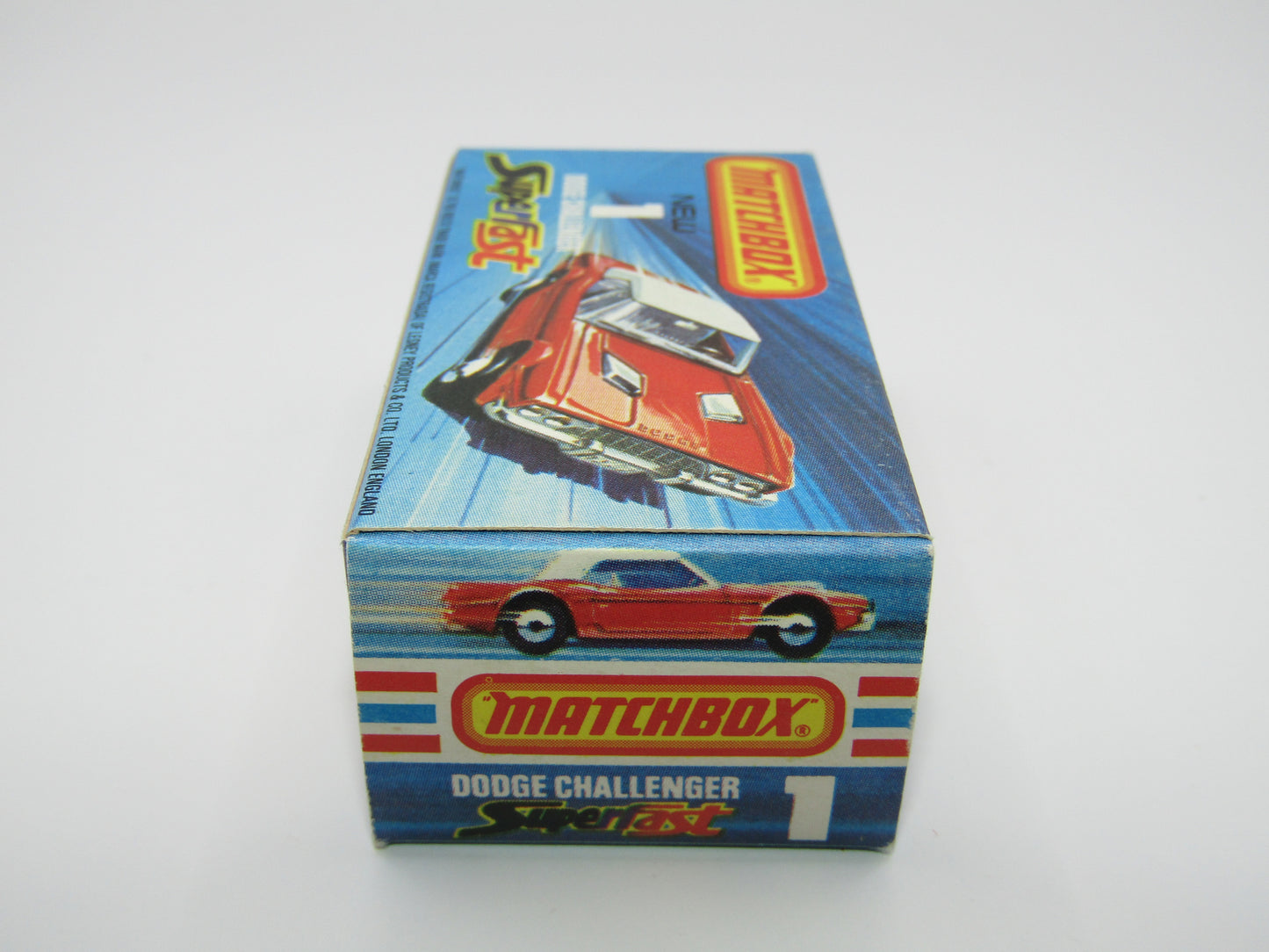 Matchbox Superfast 1C Dodge Challenger Light Blue SMOKE Windows
