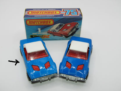 Matchbox Superfast 1C Dodge Challenger Light Blue Clear Windows