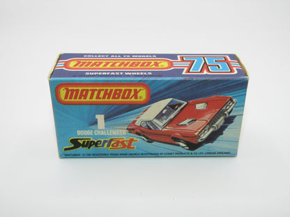 Matchbox Superfast 1C Dodge Challenger Light Blue Clear Windows