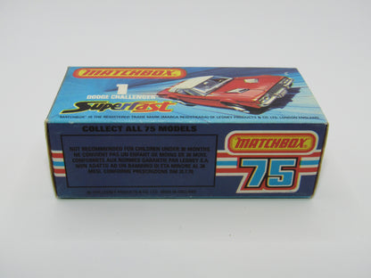 Matchbox Superfast 1C Dodge Challenger Light Blue Clear Windows