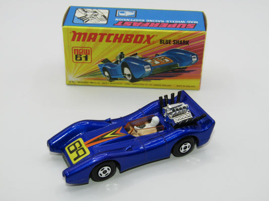 Matchbox Superfast 61B Blue Shark 69 Label (Turbo Fury) ORANGE Windows