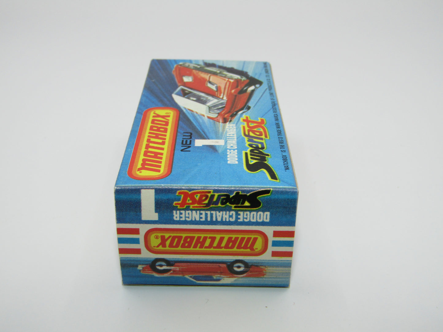 Matchbox Superfast 1C Dodge Challenger DARK BLUE Clear Windows