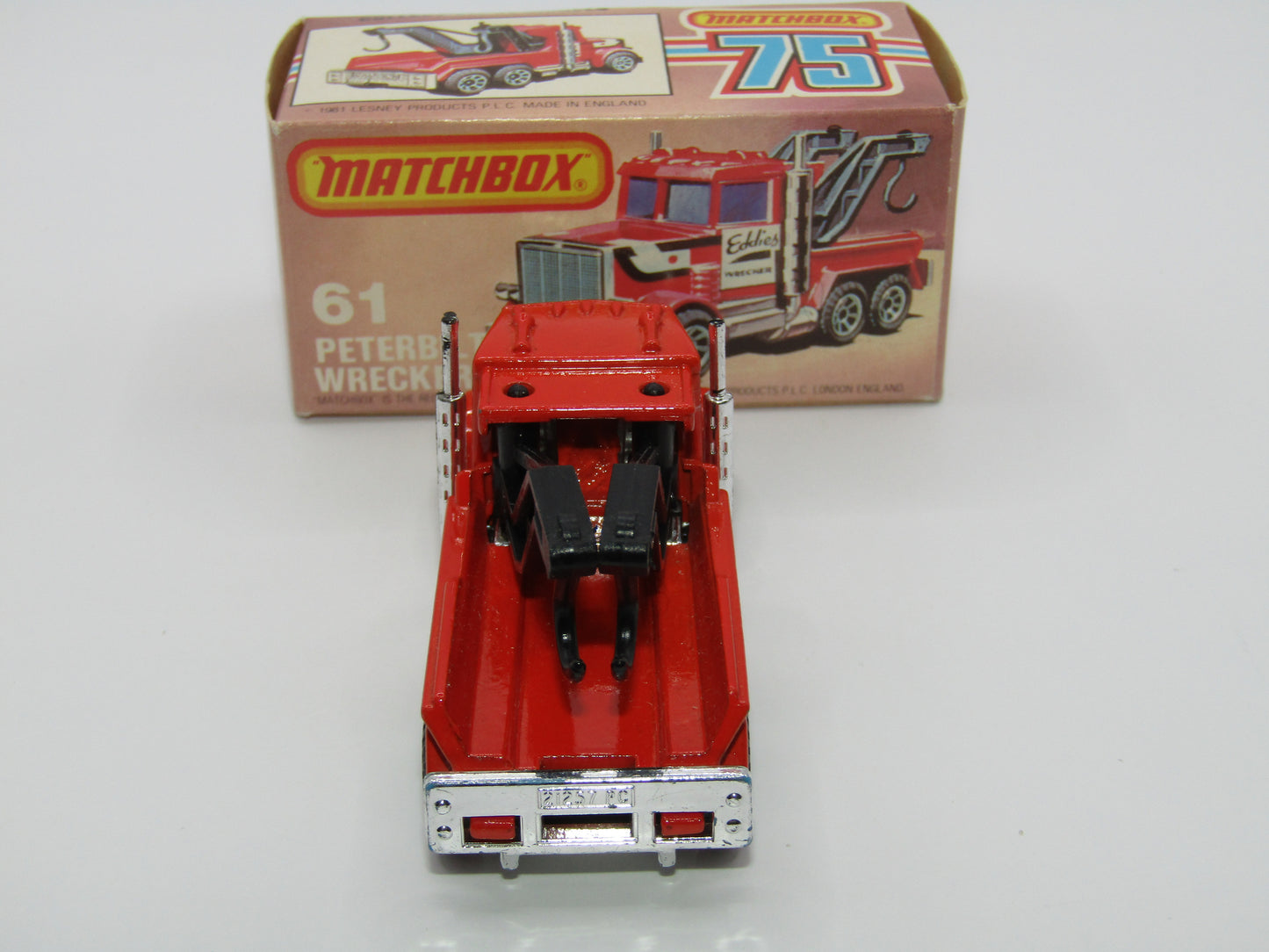 Matchbox Superfast 61C Peterbilt Wrecker Truck CLEAR Windows ENGLAND Base