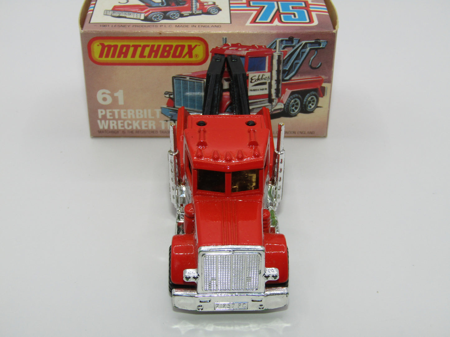 Matchbox Superfast 61C Peterbilt Wrecker Truck LIGHT Amber Windows