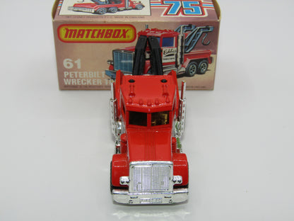 Matchbox Superfast 61C Peterbilt Wrecker Truck LIGHT Amber Windows