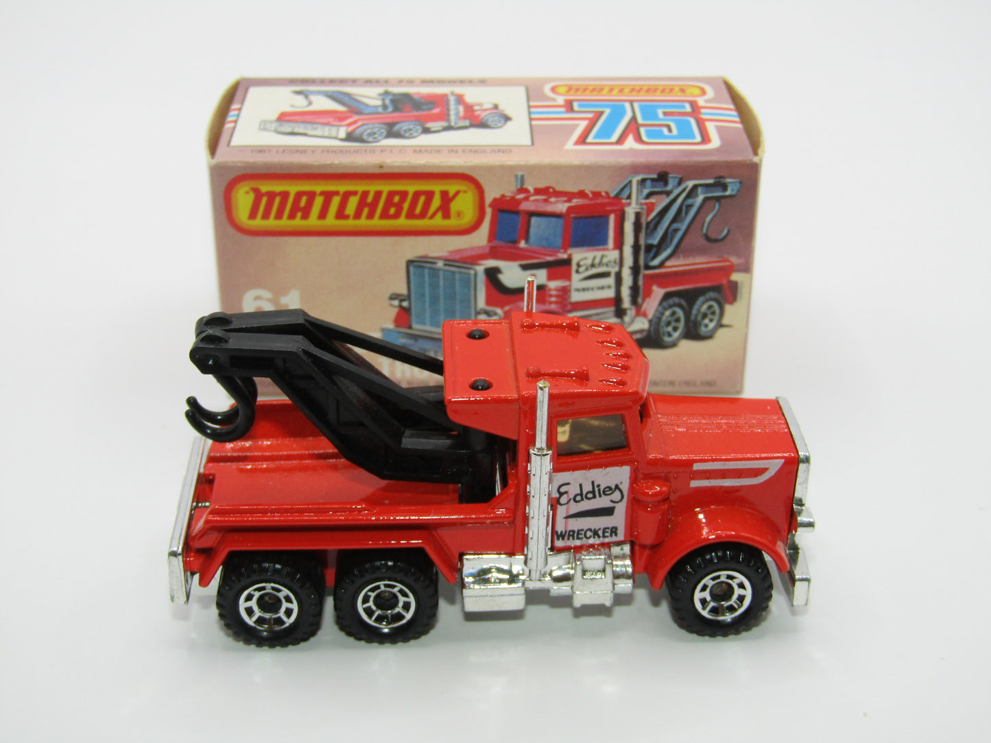 Matchbox Superfast 61C Peterbilt Wrecker Truck LIGHT Amber Windows