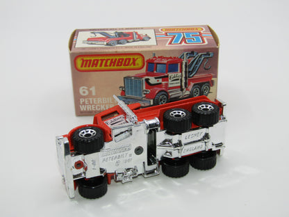 Matchbox Superfast 61C Peterbilt Wrecker Truck LIGHT Amber Windows