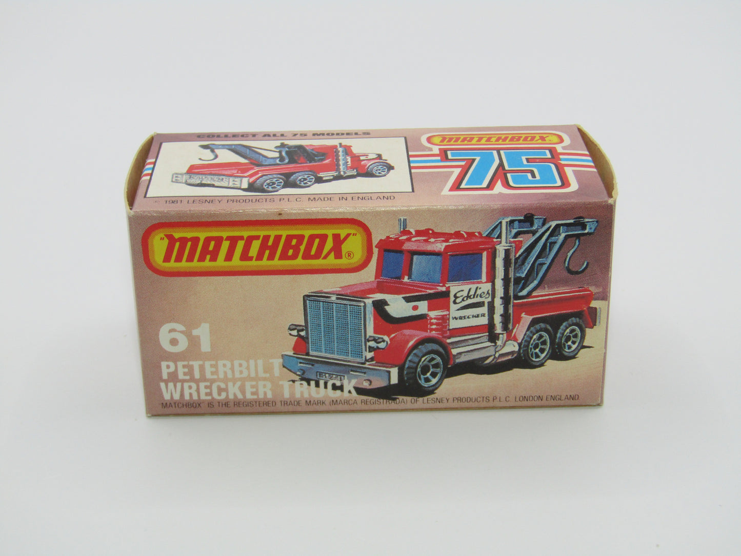 Matchbox Superfast 61C Peterbilt Wrecker Truck LIGHT Amber Windows