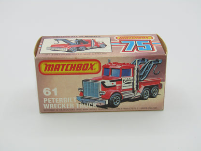 Matchbox Superfast 61C Peterbilt Wrecker Truck LIGHT Amber Windows