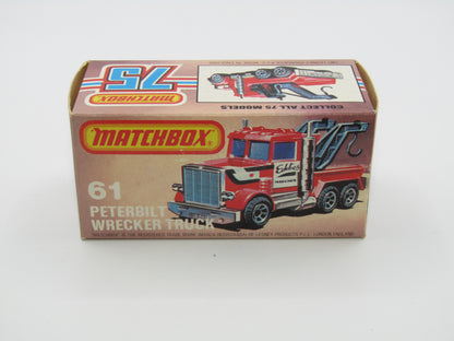 Matchbox Superfast 61C Peterbilt Wrecker Truck LIGHT Amber Windows
