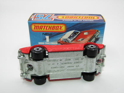 Matchbox Superfast 1C Dodge Challenger Red, DOT DASH WHEELS