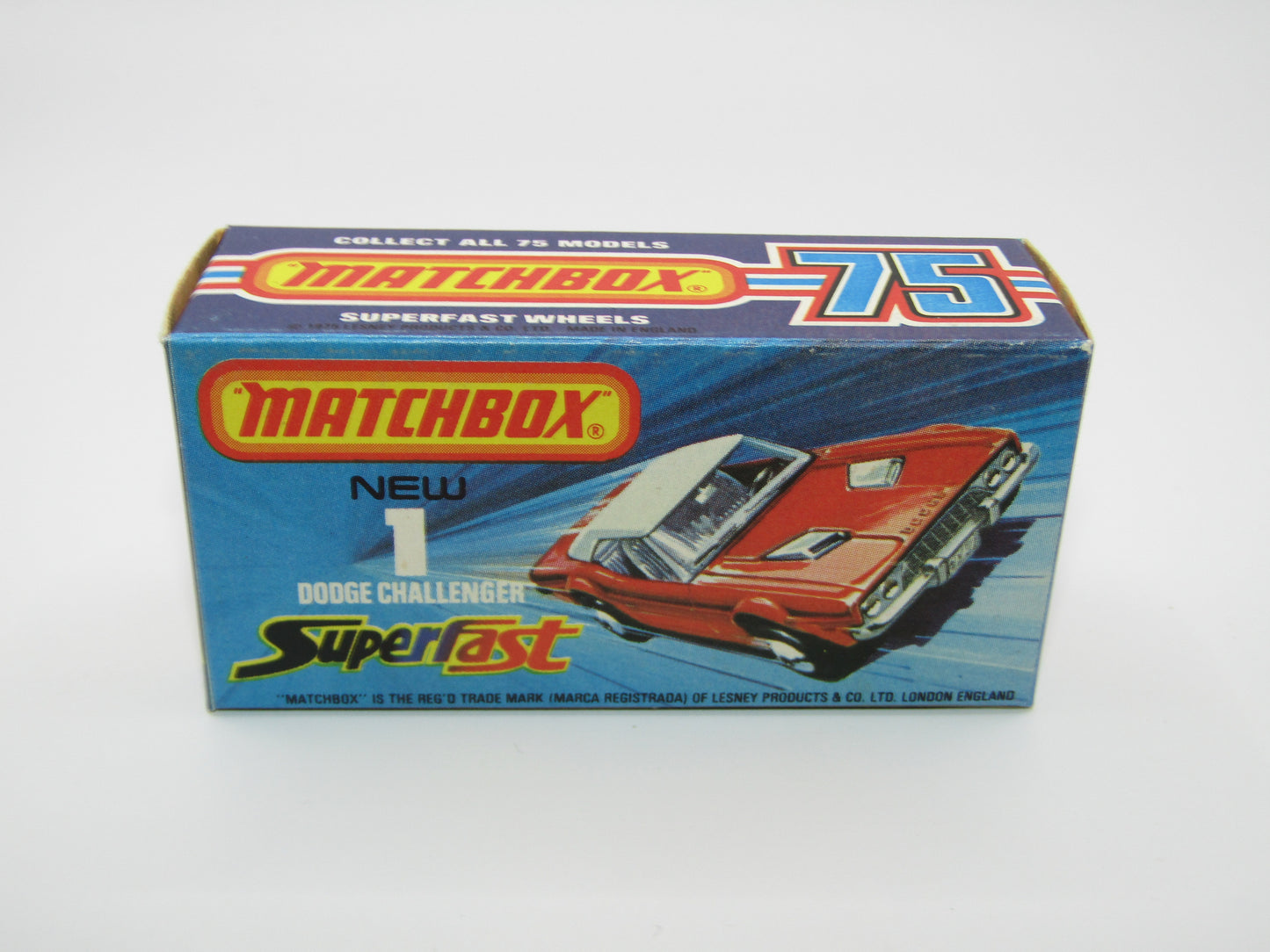 Matchbox Superfast 1C Dodge Challenger Red, DOT DASH WHEELS