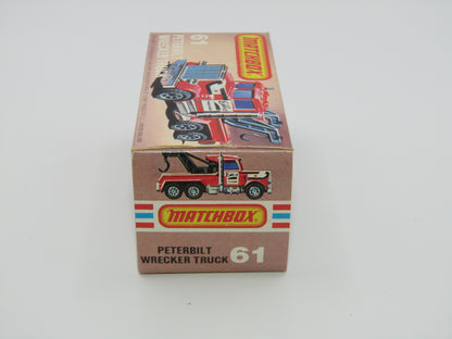 Matchbox Superfast 61C Peterbilt Wrecker Truck LIGHT Amber Windows