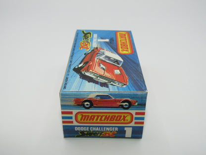Matchbox Superfast 1C Dodge Challenger Red, DOT DASH WHEELS