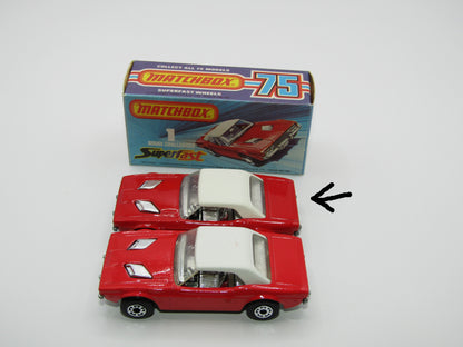 Matchbox Superfast 1C Dodge Challenger VERY DARK Red 5 Arch Wheels Chrome Int