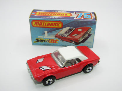 Matchbox Superfast 1C Dodge Challenger Light Red 5 Arch Wheels Chrome Interior
