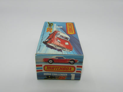 Matchbox Superfast 1C Dodge Challenger Light Red 5 Arch Wheels Chrome Interior