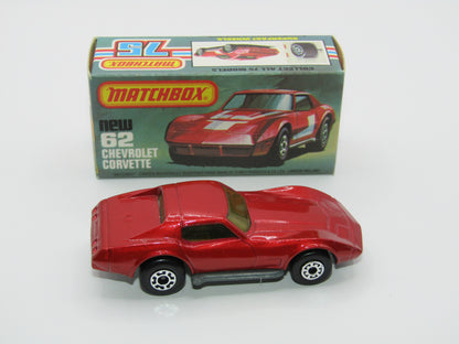 Matchbox Superfast 62D Chevrolet Corvette NO TAMPO AMBER WINDOWS