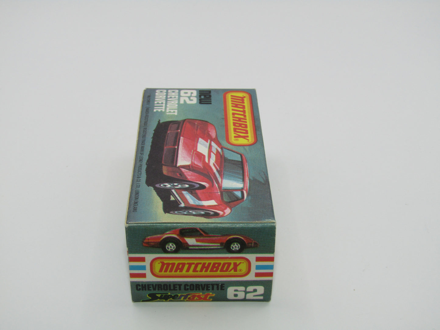 Matchbox Superfast 62D Chevrolet Corvette NO TAMPO AMBER WINDOWS
