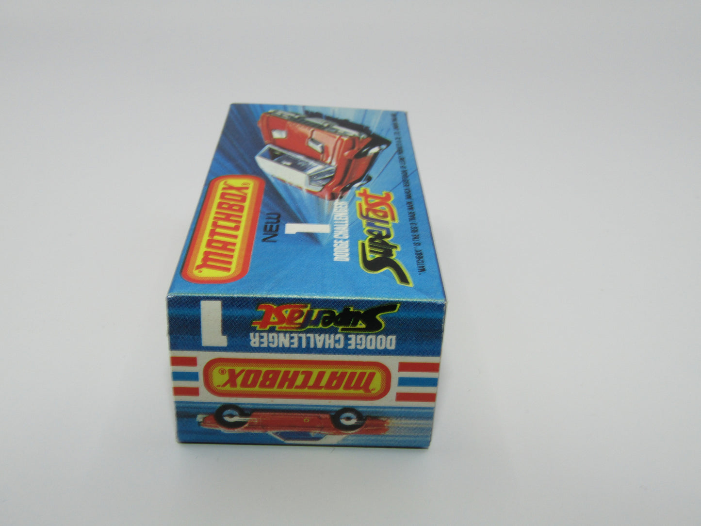 Matchbox Superfast 1C Dodge Challenger VERY DARK Red 5 Arch Wheels Chrome Int