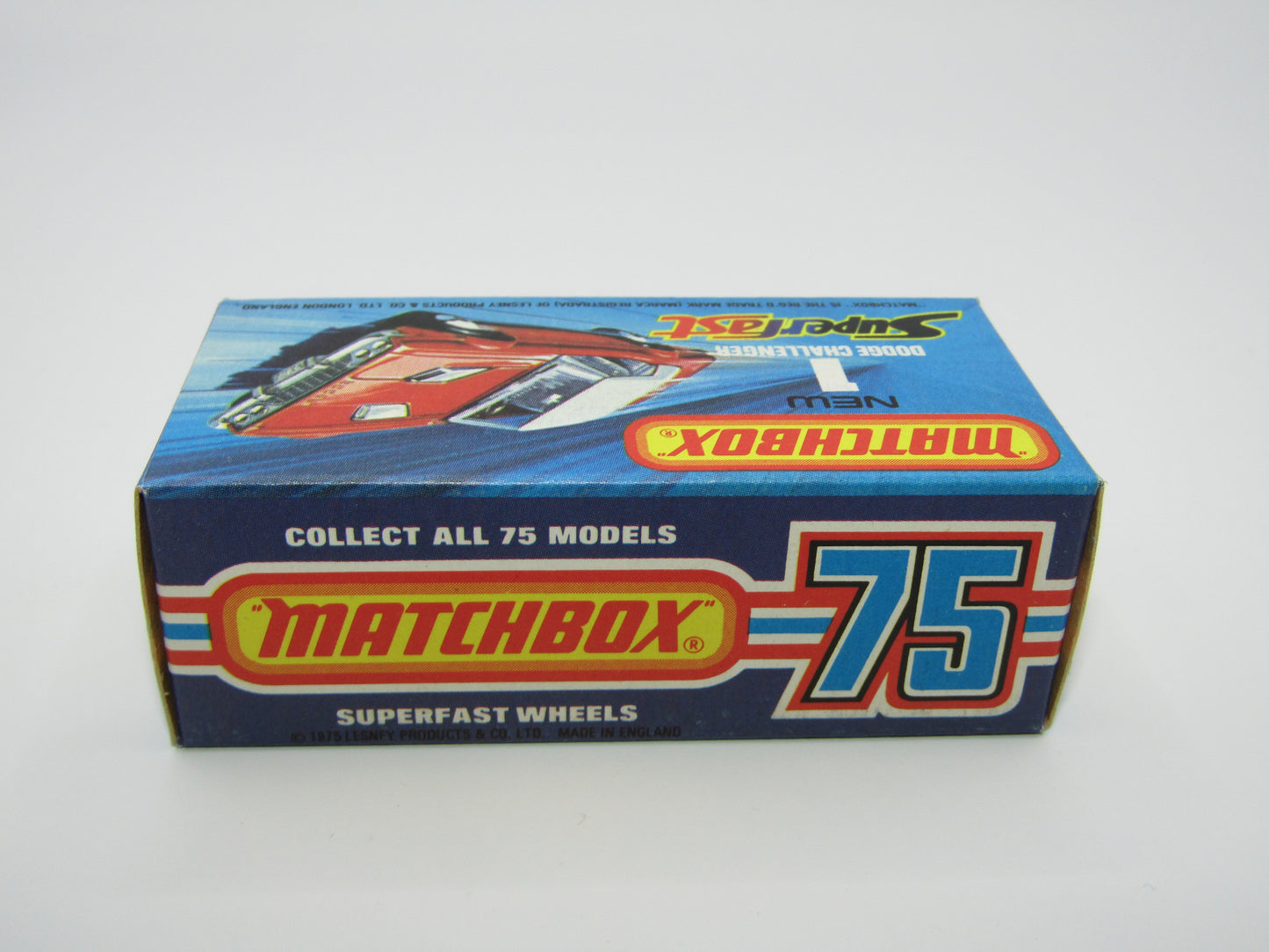 Matchbox Superfast 1C Dodge Challenger VERY DARK Red 5 Arch Wheels Chrome Int