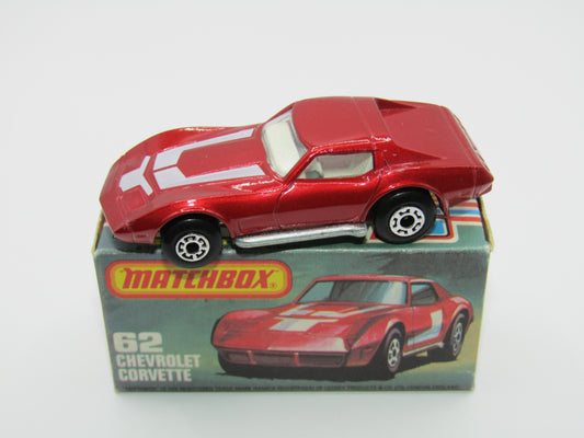 Matchbox Superfast 62D Chevrolet Corvette WHITE Interior