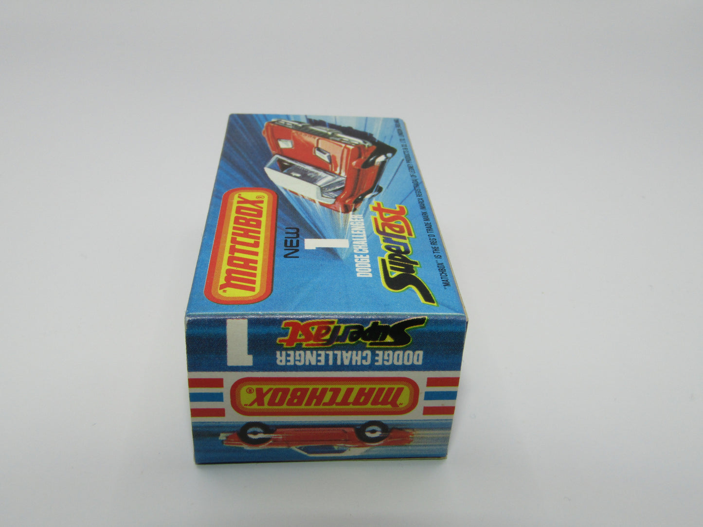 Matchbox Superfast 1C Dodge Challenger Red, WHITE Interior Clear Windows